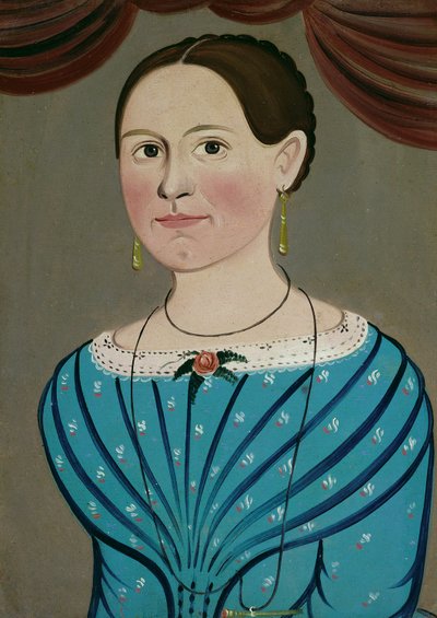 Frau in einem blauen Kleid, um 1840 von School of William Matthew Prior