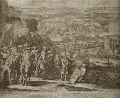 Belagerung der türkischen Festung Asow durch russische Truppen im Jahr 1696, um 1700 von Schoonebeek