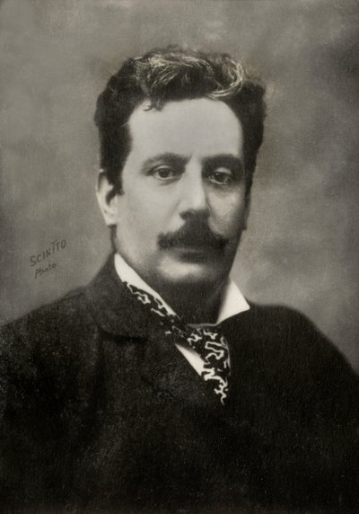 Porträt des italienischen Komponisten Giacomo Puccini von Scintto