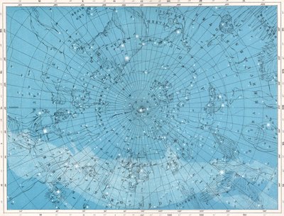 Sternkarte mit dem Nordpol und den Konstellationen Andromeda und Kassiopeia von Scottish Photographer