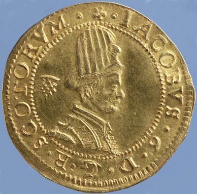 4-Pfund-Schottland (Hutstück) von James VI, Edinburgh-Münze, 1591 (Vorderseite) von Scottish School