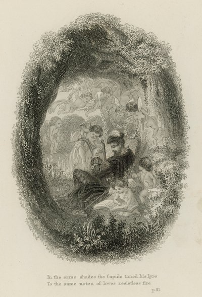 Szene aus Windsor Forest, von Alexander Pope (Gravur) von Scottish School