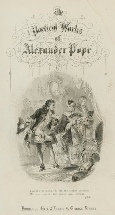 Szene aus The Rape of the Lock von Alexander Pope von Scottish School