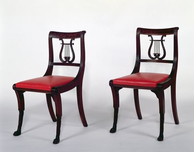 Seitenstühle aus der Duncan Phyfe Werkstatt, 1810-20 (Mahagoni) von Scottish School
