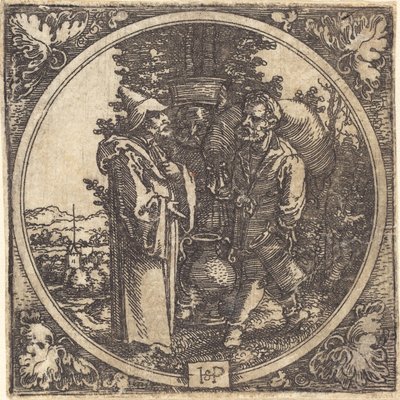 Herr und zwei Diener, oder Solon und zwei Bauern von Sebald Beham