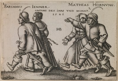„Januar und Februar“ aus der Serie „Das Fest der Bauern oder Die zwölf Monate“ von Sebald Beham