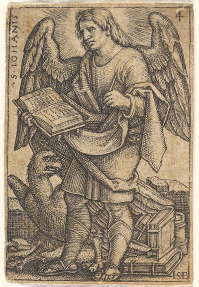 Tafel 4: Heiliger Johannes mit nach links gedrehtem Kopf und einem Buch in der rechten Hand, 1541 von Sebald Beham