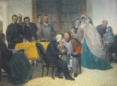 Giuseppe Garibaldi besucht Alessandro Manzoni am 15. März 1862 von Sebastiano de Albertis