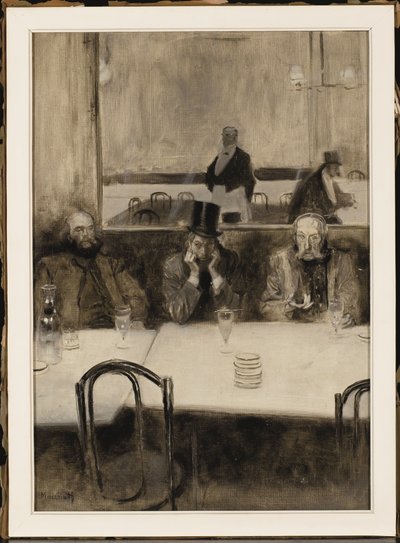 Paul Verlaine, Bibi la Purée und Stephane Mallarme im Café Procope von Serafino Macchiati