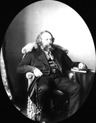 Mikhail Bakunin, russischer Revolutionär und Theoretiker des Anarchismus, 1863 von Sergei Lvovich Levitsky