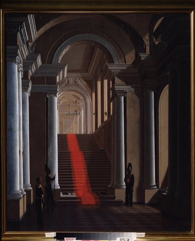 Die Treppe des Anitschkow-Palastes in Sankt Petersburg von Sergey Konstantinovich Zaryanko