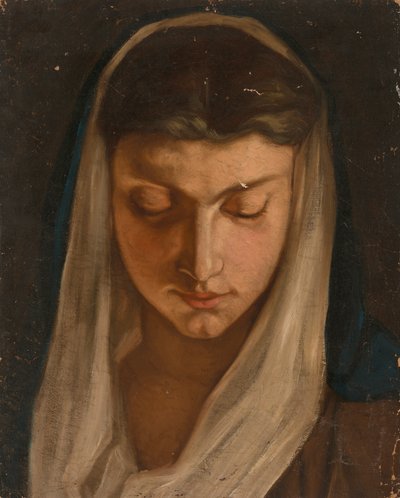 Frau mit Kopftuch von Severin Falkman