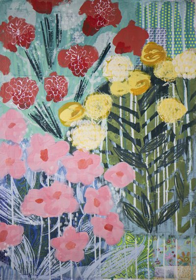 Bunter abstrakter Garten von Shelley Hampe