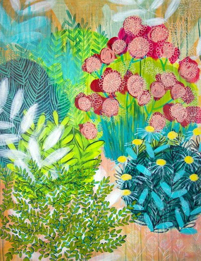 Lebendige Gartenblumen von Shelley Hampe