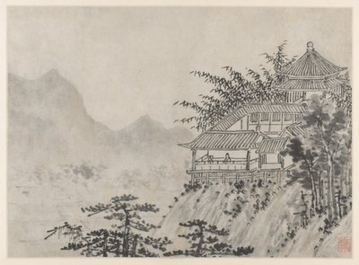 Zwölf Ansichten des Tigerhügels, Suzhou: Die Tausend Morgen Wolken, nach 1490 von Shen Zhou