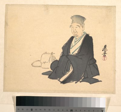 Porträt von Rikyū (?) von Shibata Zeshin