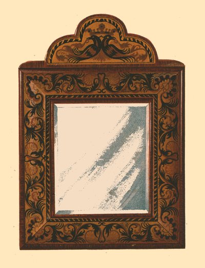 Spiegel mit Nussbaumrahmen und eingelegter Marketerie, 1905 von Shirley Charles Llewellyn Slocombe