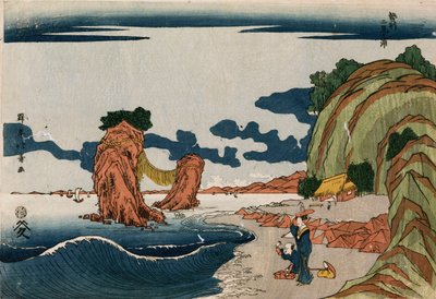 „Futamigaura in der Provinz Ise“ aus einer Gruppe von neun Uki-e Drucken von Shotei Hokuju