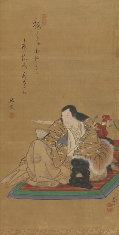 Porträt des Schauspielers Arashi Rikan I, ca. 1812 von Shunkosai Hokushu