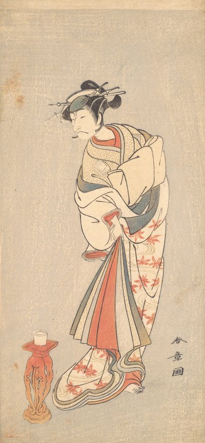 Der Schauspieler Ichikawa Danjuro V in der Rolle einer Frau, 1772 von Shunsho
