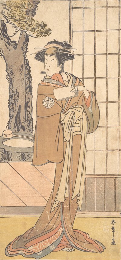Der Schauspieler Segawa Kikunojo der Dritte als Oiran, ca. 1780 von Shunsho