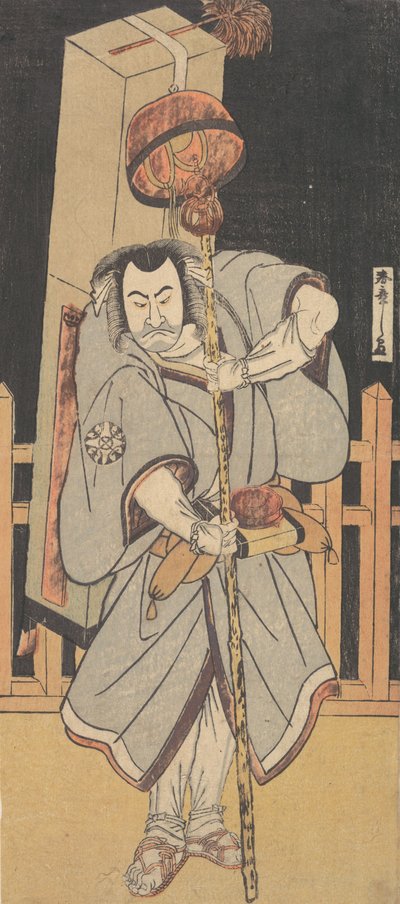 Der erste Nakamura Nakazo als Rokuju-rokubu in der Nacht, 1780 von Shunsho