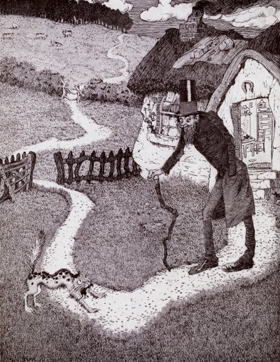 Es war ein krummer Mann, aus dem Buch Prinzessin Marie-Josés Kinderbuch, veröffentlicht 1916 von Sidney Herbert Sime