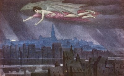 Die Goldene Legende: Luzifer fliegt über die Stadt von Sidney Meteyard