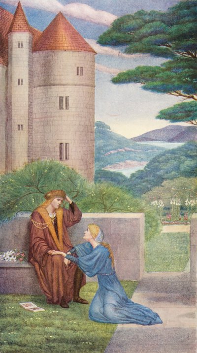 Die Goldene Legende: Der Prinz und Elsie im Garten von Sidney Meteyard