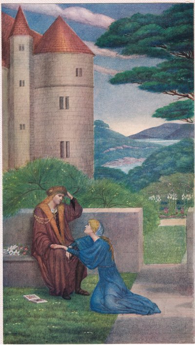 Der Prinz und Elsie im Garten. 