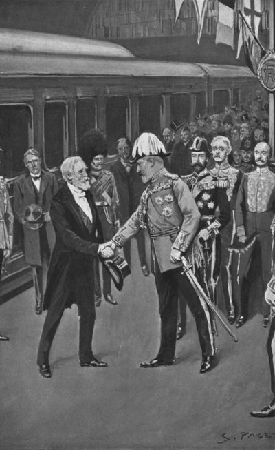 König Edward begrüßt Präsident Loubet, 6. Juli 1903 von Sidney Paget