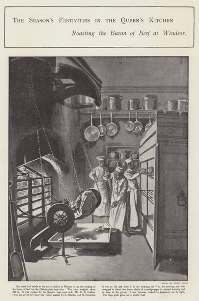 Die Festlichkeiten der Saison in der Küche der Königin von Sidney Paget
