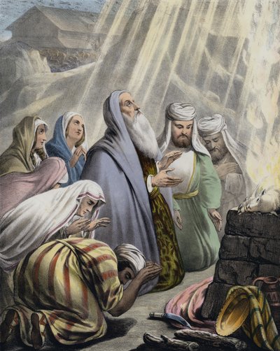Noahs Opfer nach Verlassen der Arche von Siegfried Detler Bendixen