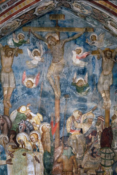Kreuzigung Christi „INRI“ (Detail) von Sienese School