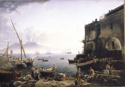 Ansicht von Neapel, der Santa Lucia Damm von Silvestr Fedosievich Shchedrin