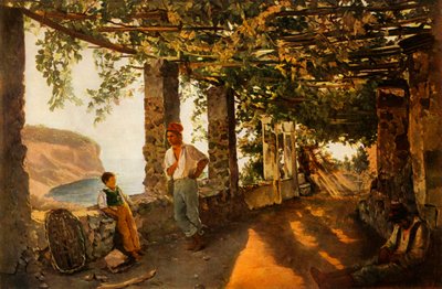 Eine Terrasse am Meer, 1828, 1965 von Sil