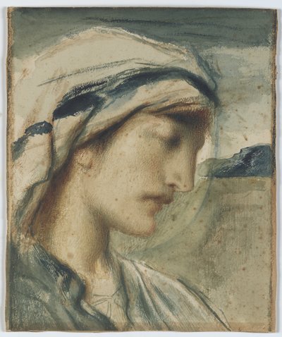 Figur mit Kopftuch von Simeon Solomon