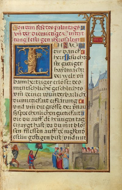 Rand mit Davids Rückkehr mit Goliaths Kopf von Simon Bening