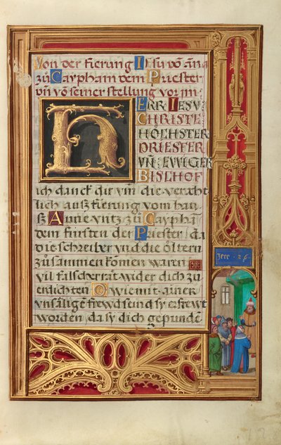 Rand mit Jeremia vor Johoiakim von Simon Bening