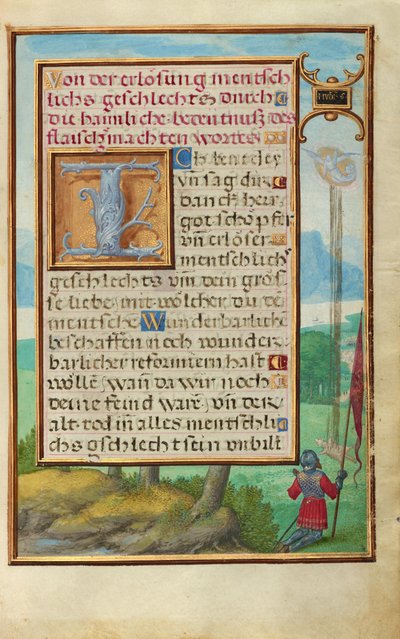 Rand mit einer Szene aus dem Leben von Gideon von Simon Bening