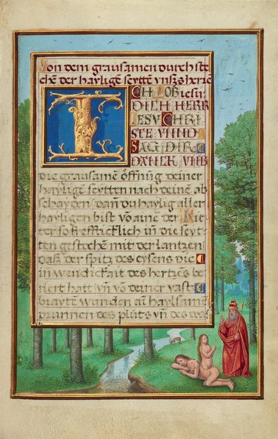 Rand mit der Erschaffung Evas von Simon Bening