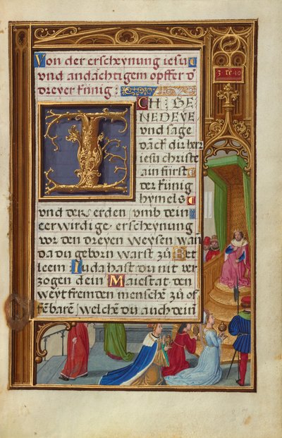 Die Königin von Saba vor König Salomo von Simon Bening