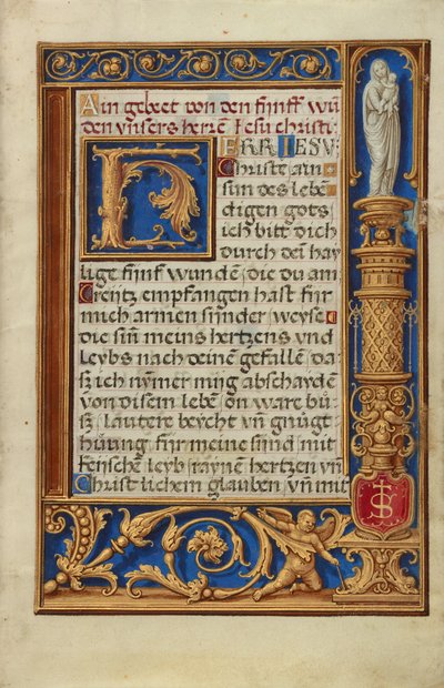 Geschmückte Textseite von Simon Bening