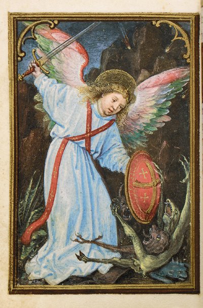 Folio aus einem Miniatur-Stundenbuch, Gebrauch von Rom, Brügge, 1530-35 von Simon Bening