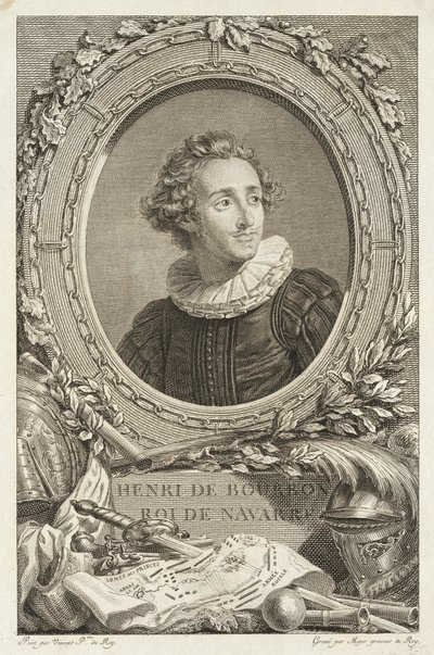 Henri de Bourbon, König von Navarra von Simon Charles Miger after François André Vincent