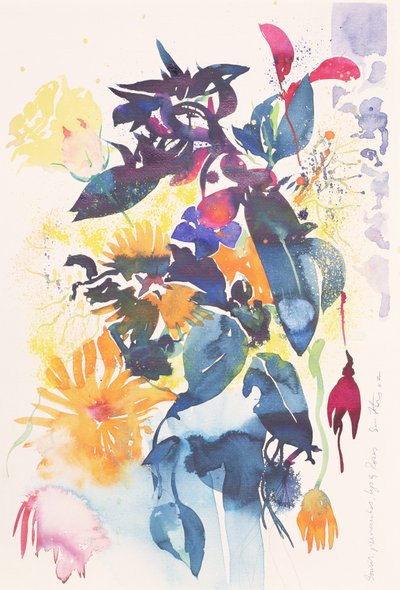 Ringelblumen, Immergrün, Lilien, Rose, 2002 von Simon Fletcher