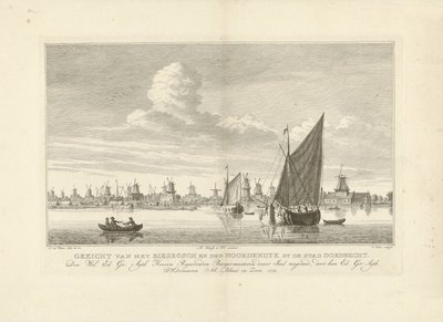 Ansicht der Biesbosch und des Nordendijks bei Dordrecht von Simon Fokke
