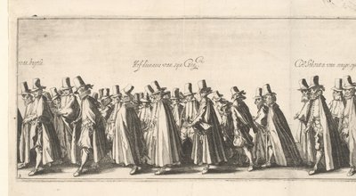Der Begräbniszug (Platte 3), 1615 von Simon Frisius