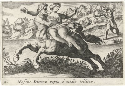 Nessus versucht Deïanira zu entführen von Simon Frisius