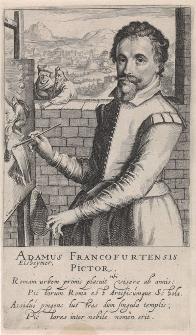 Porträt von Adam Elsheimer von Simon Frisius